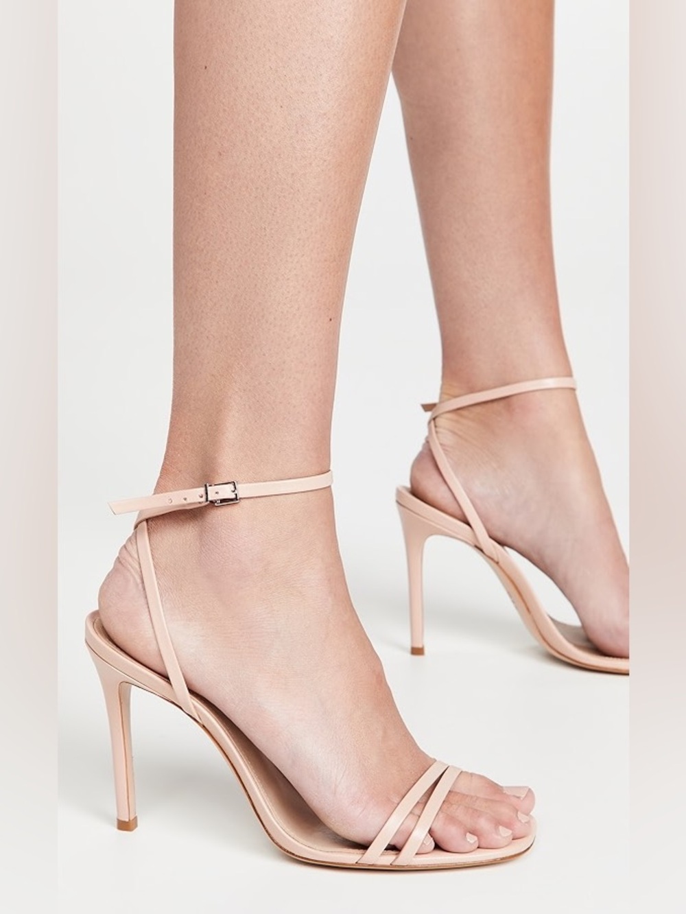 Schutz Leather Elegant Tan Blush Strappy Stiletto Sandals - Women's 6.5